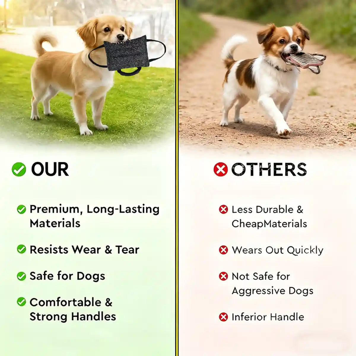 Durable Dog Chew Pillow Tug Toy Interactive Training Tool