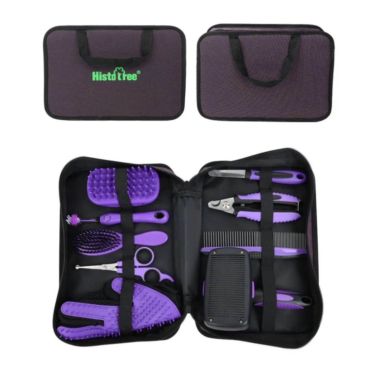 Pet Comb Set Dog Beauty Scissors Hair Removal Needle Comb Nail Scissors Cat Row Comb Cat Gloves 9-piece Set