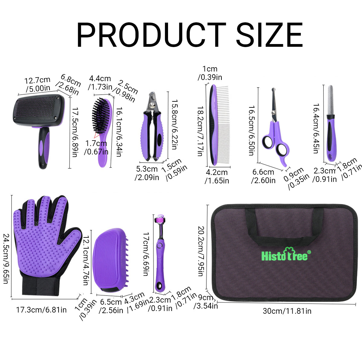 Pet Comb Set Dog Beauty Scissors Hair Removal Needle Comb Nail Scissors Cat Row Comb Cat Gloves 9-piece Set