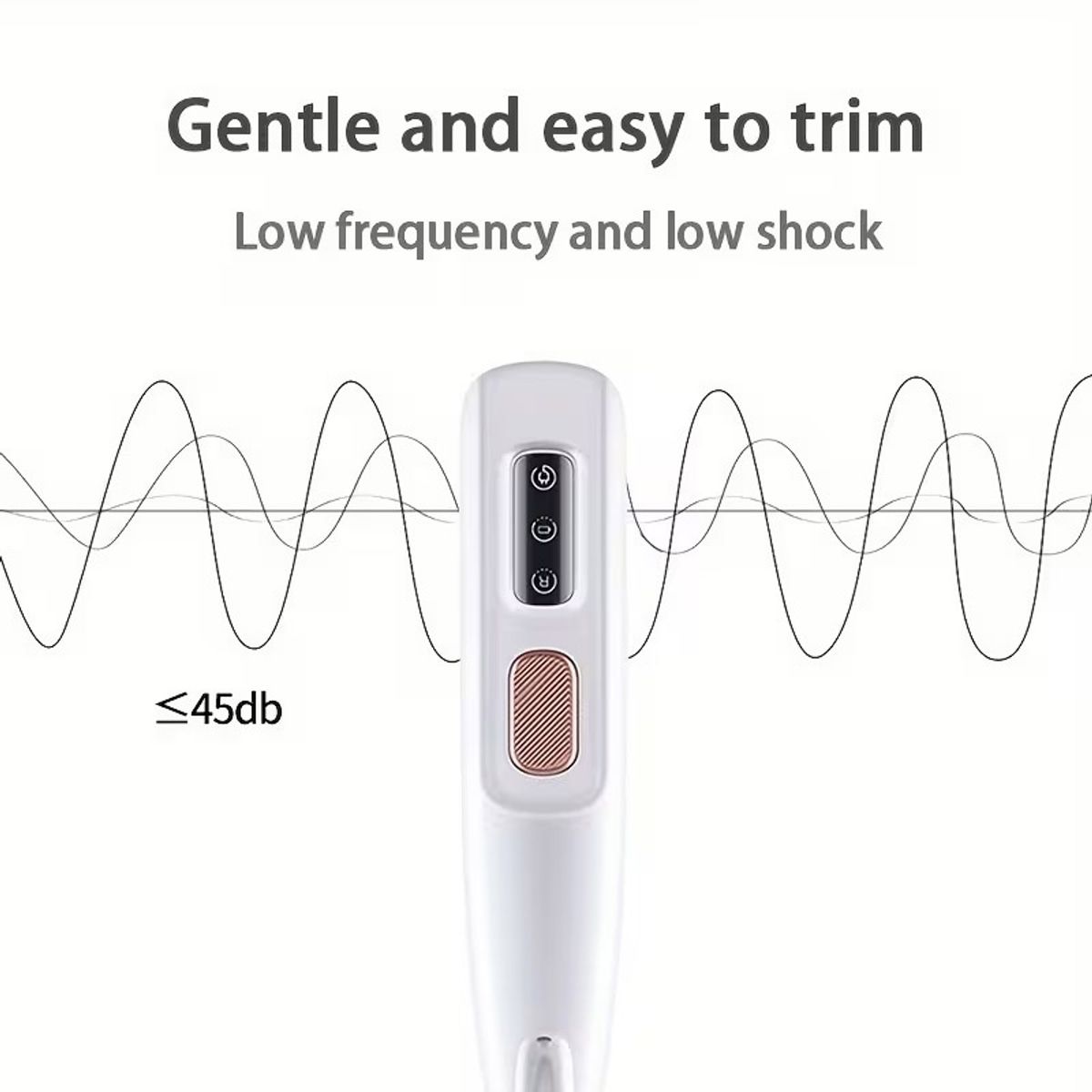 White LED Pet Paw Hair Trimmer with USB Cable