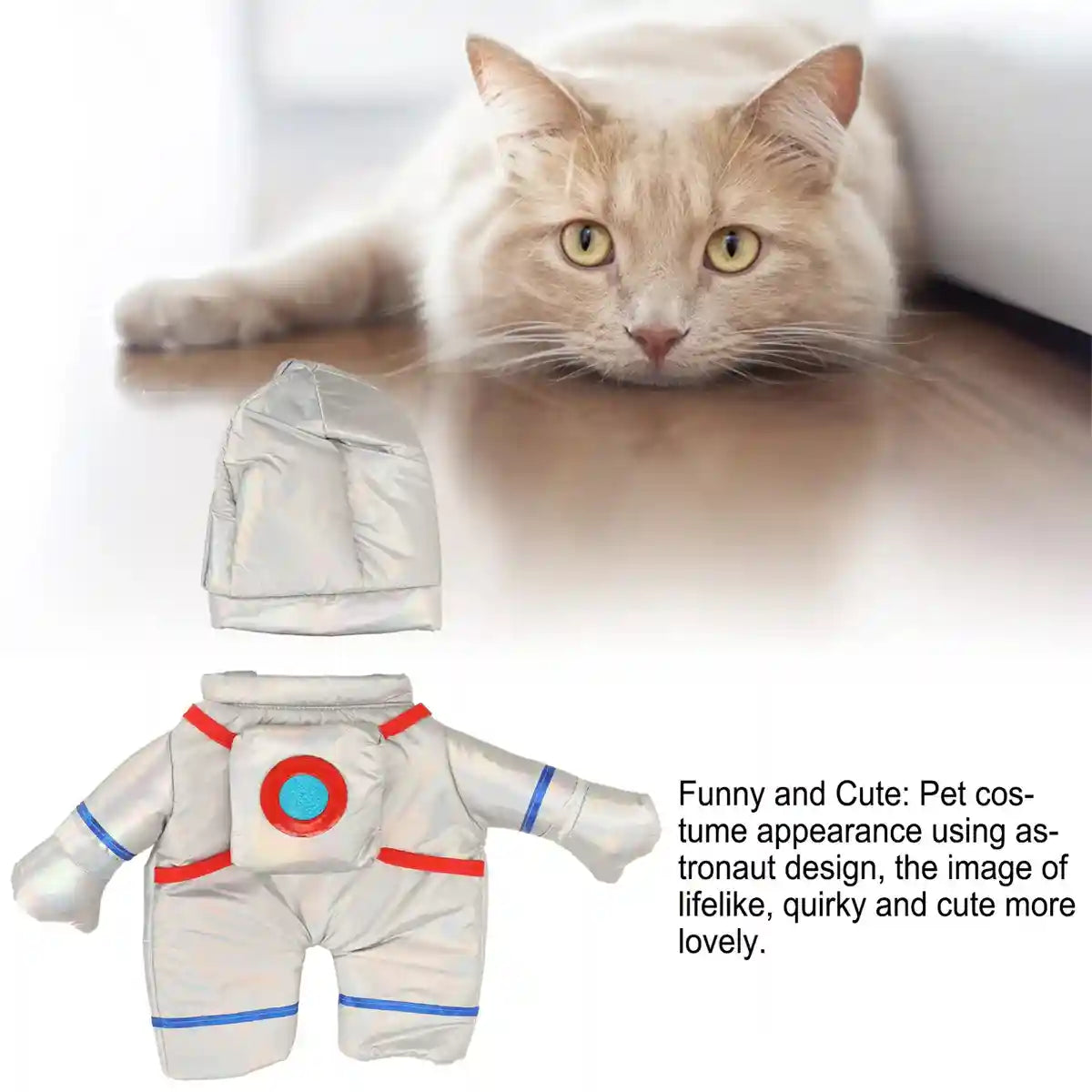 Pet Astronaut Costume Funny Space Suit for Cats & Small Dogs