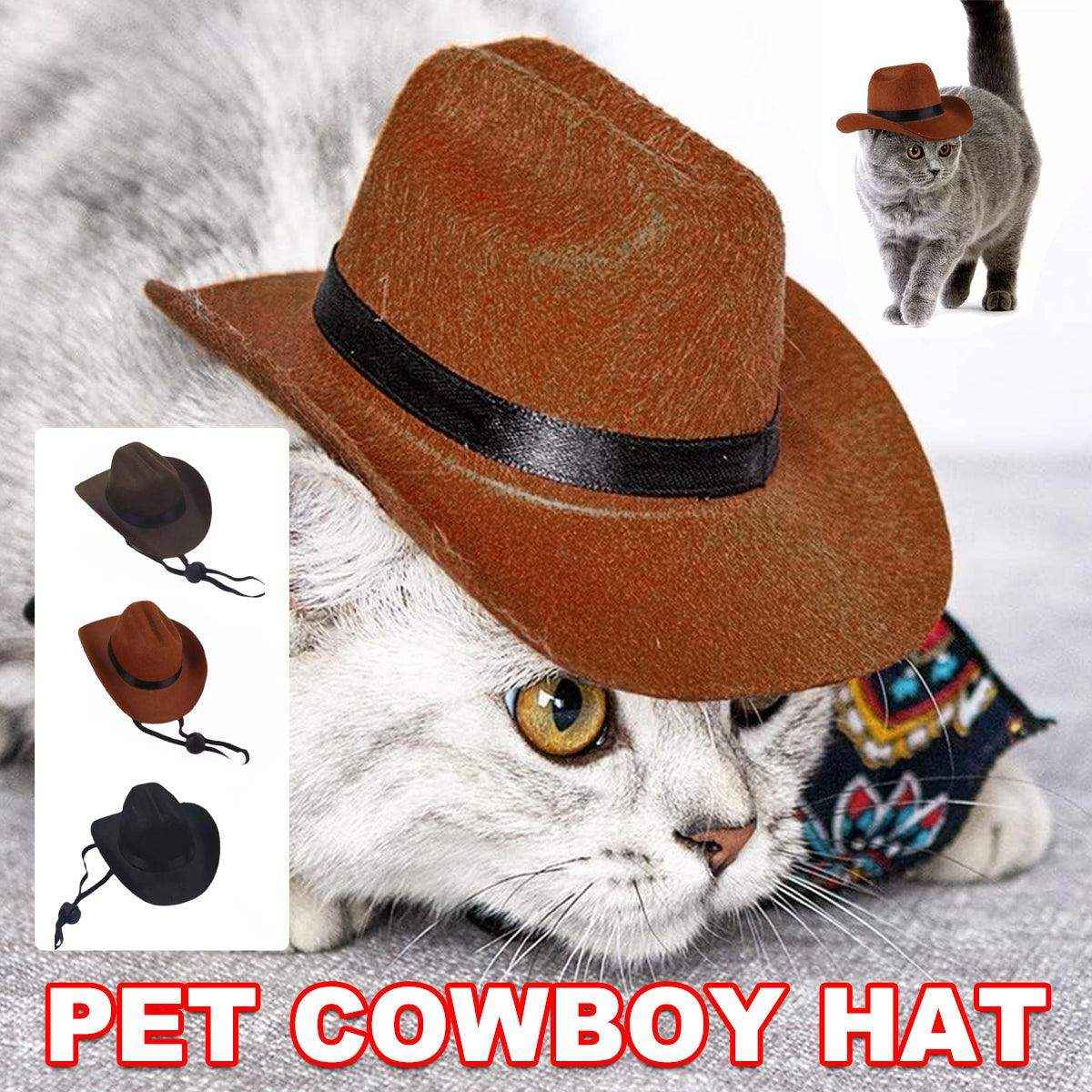 Adjustable Pet Cowboy Hat for Dogs and Cats Western Style Costume