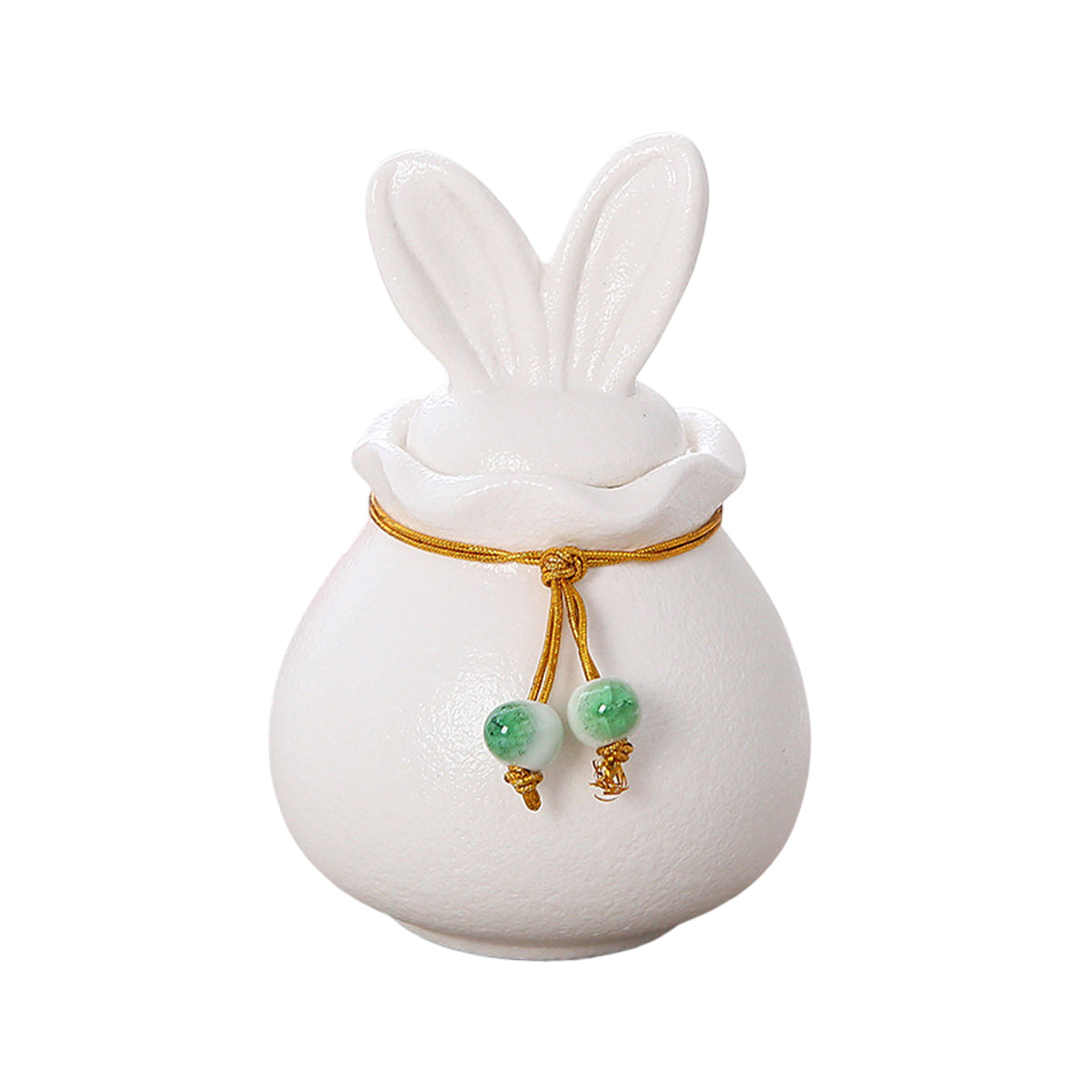 Ceramic Pet Urn Bunny Ear Memorial Keepsake