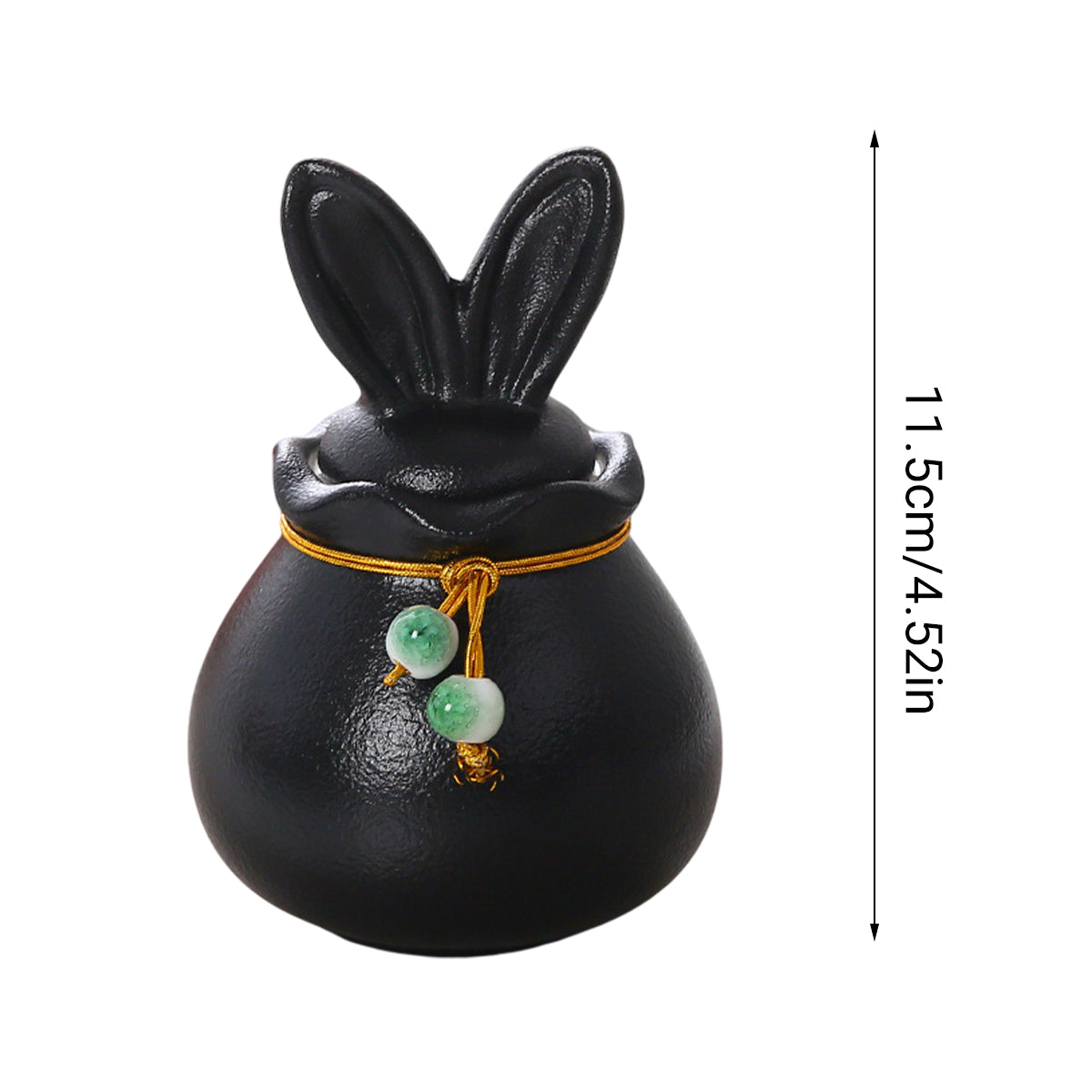 Ceramic Pet Urn Bunny Ear Memorial Keepsake