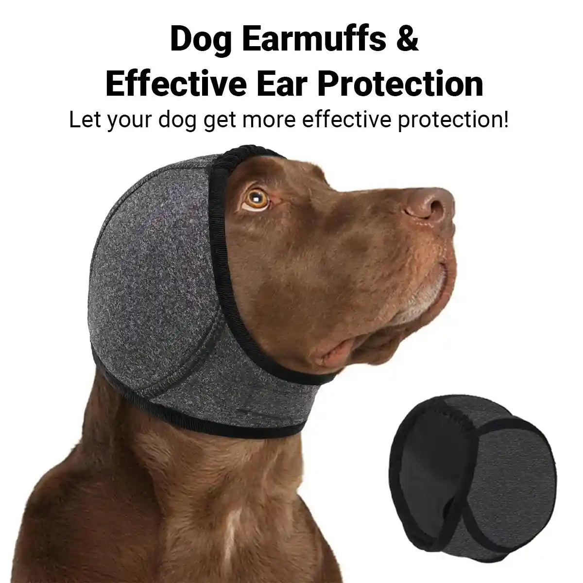 Dog Earmuffs Headgear Waterproof Noise-Reducing Comfort Hood