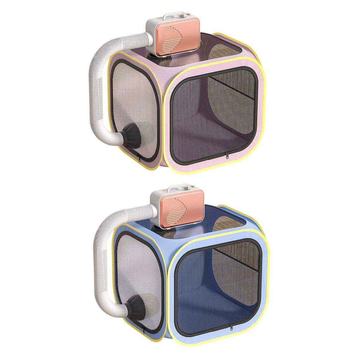 Portable Grooming Solution with Foldable Dog Dryer Box for Cats and Small Dogs