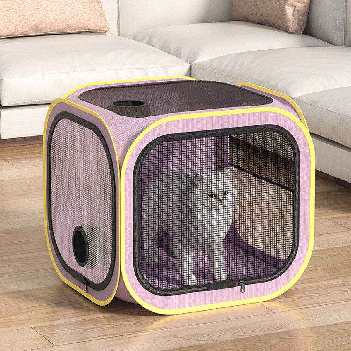 Portable Grooming Solution with Foldable Dog Dryer Box for Cats and Small Dogs