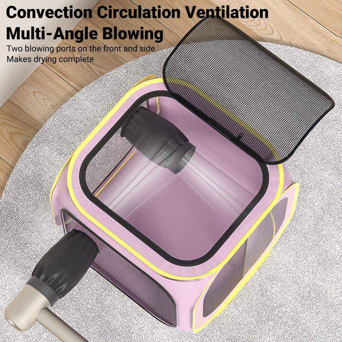Portable Grooming Solution with Foldable Dog Dryer Box for Cats and Small Dogs