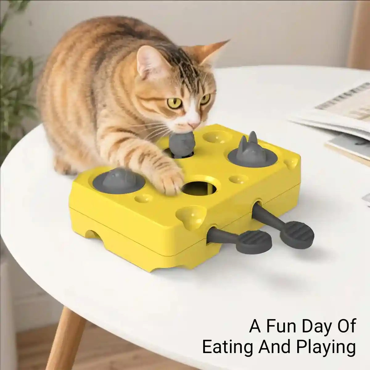 Interactive Cat Puzzle Toy with Treat Dispenser