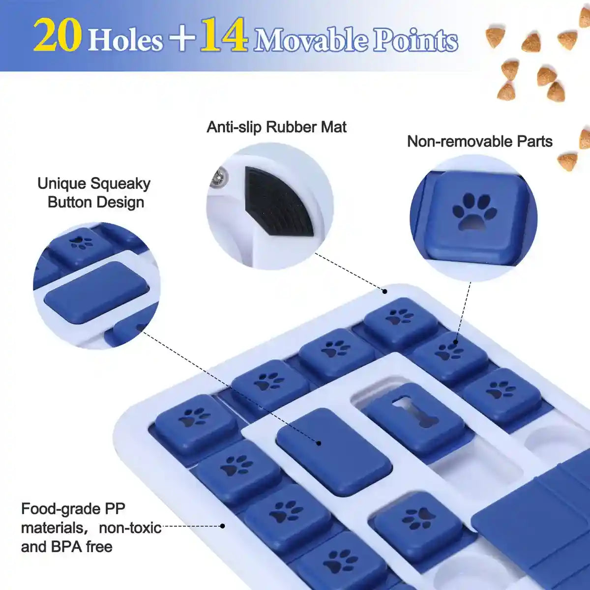 Interactive Dog Puzzle Toy Slow Feeder Brain Game for Pets