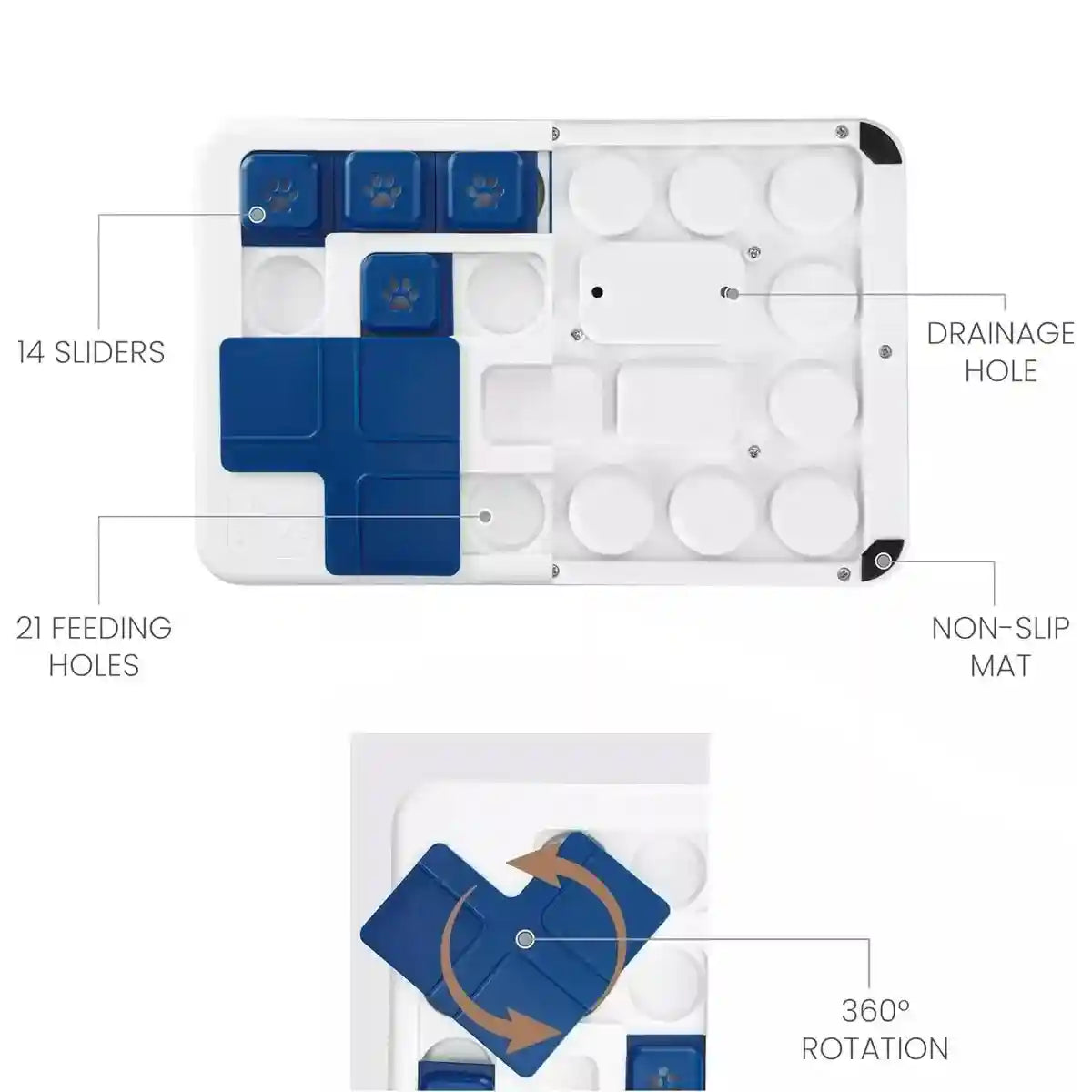 Interactive Dog Puzzle Toy Slow Feeder Brain Game for Pets