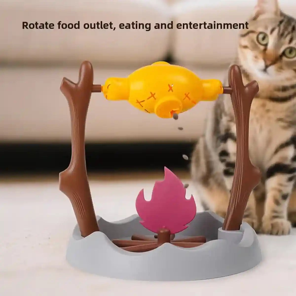 Interactive Pet Toy 360° Rotating Food Dispensing Puzzle Toy for Cats & Dogs