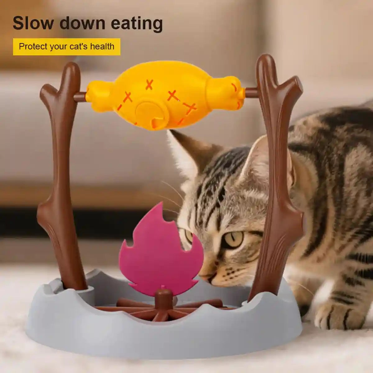 Interactive Pet Toy 360° Rotating Food Dispensing Puzzle Toy for Cats & Dogs