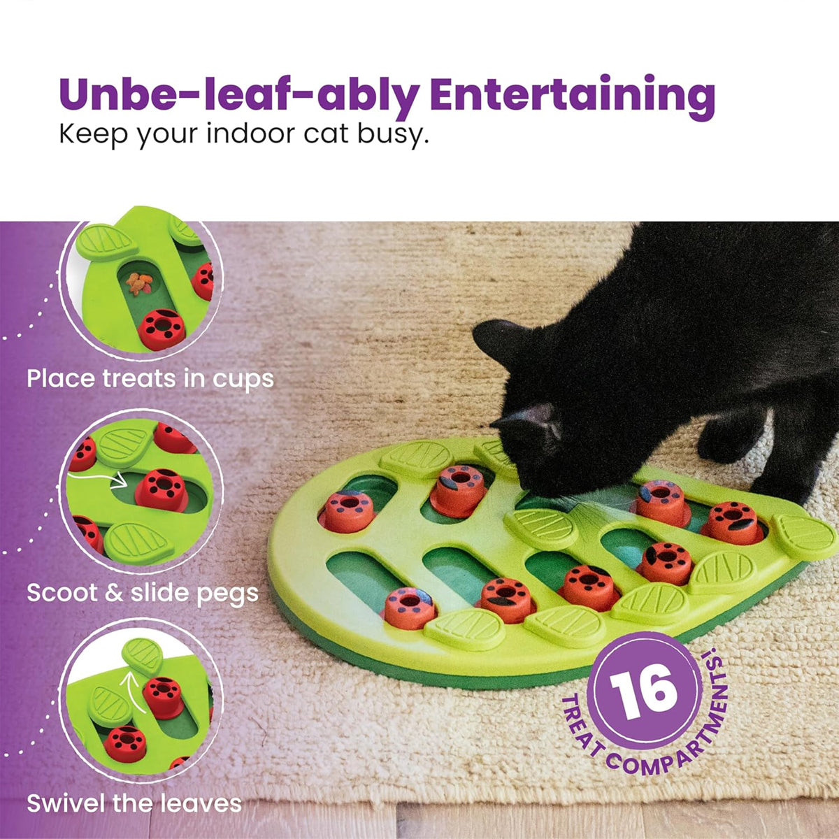 Cat Slow Feeder Bowl Puzzle Interactive Enrichment Toy Pet Educational Non-Toxic
