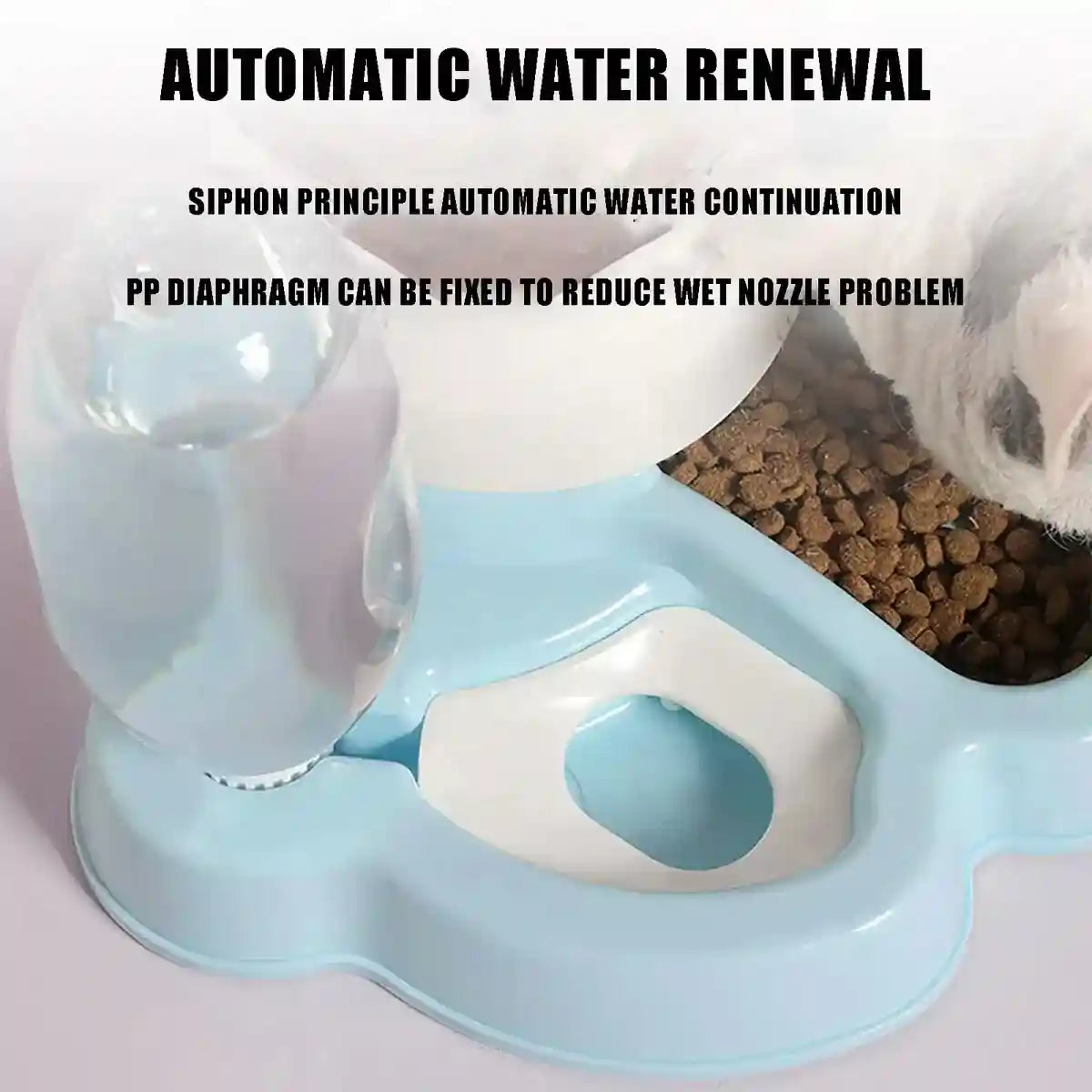 Automatic Pet Food Dispenser with Water Bottle 2.2L Feeder for Cats & Dogs