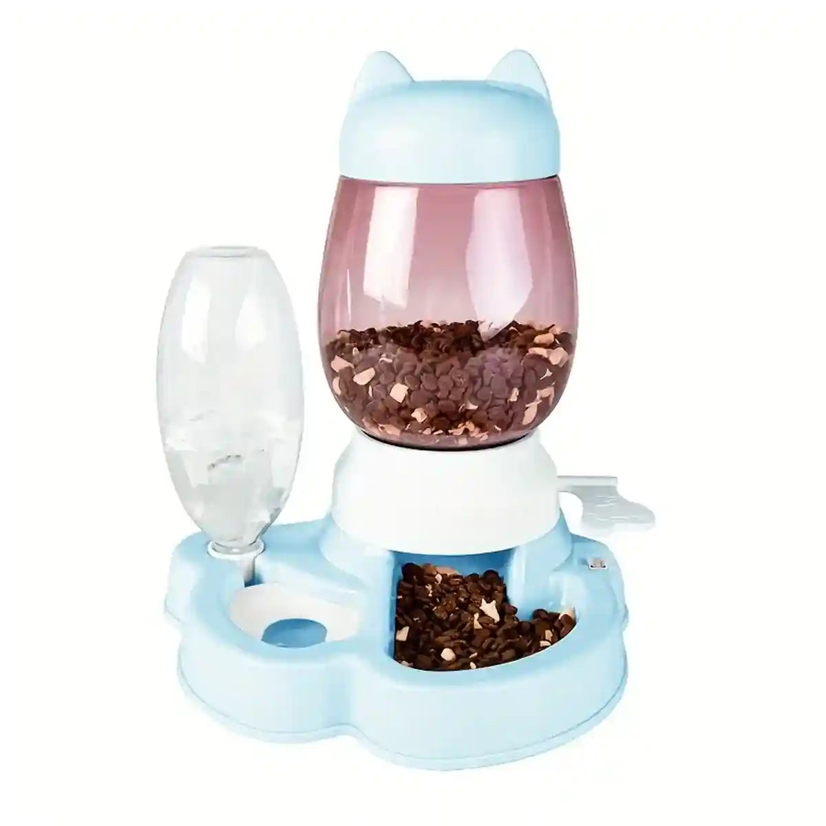 Automatic Pet Food Dispenser with Water Bottle 2.2L Feeder for Cats & Dogs