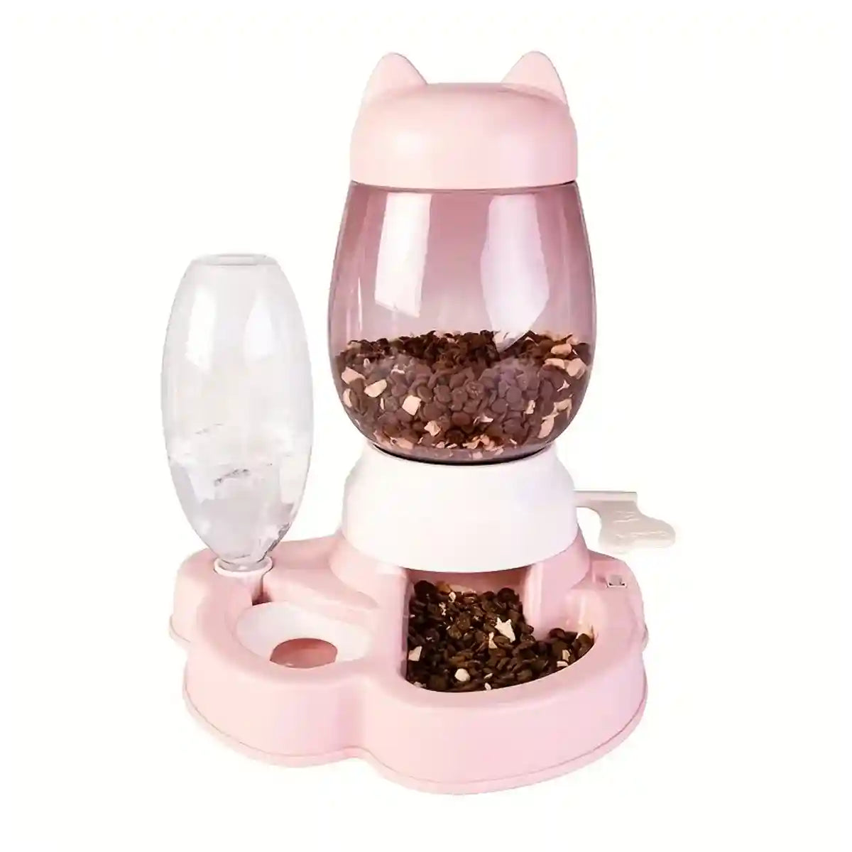 Automatic Pet Food Dispenser with Water Bottle 2.2L Feeder for Cats & Dogs