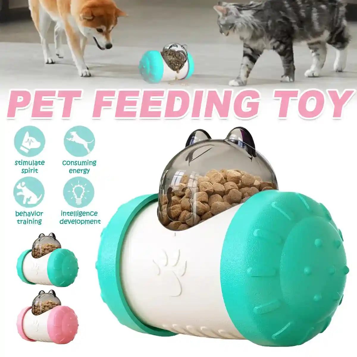 Pet Swing Dispensing Toy for Dogs Chew Resistant Interactive Treat Dispensing Dog Toys