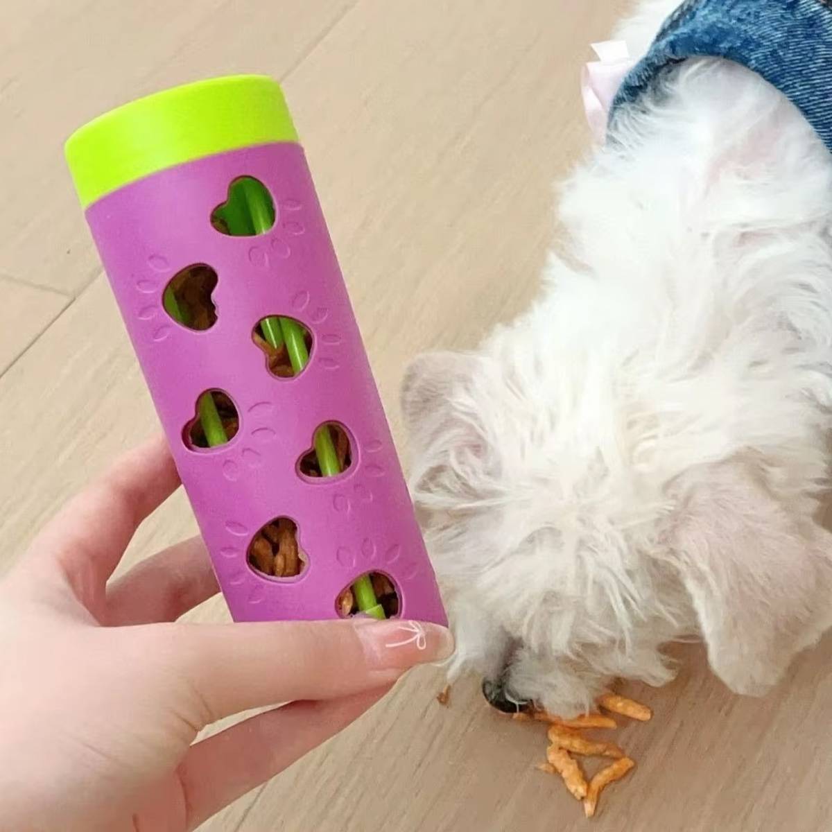 Interactive Dog Treat Dispenser Toy Slow Feeder