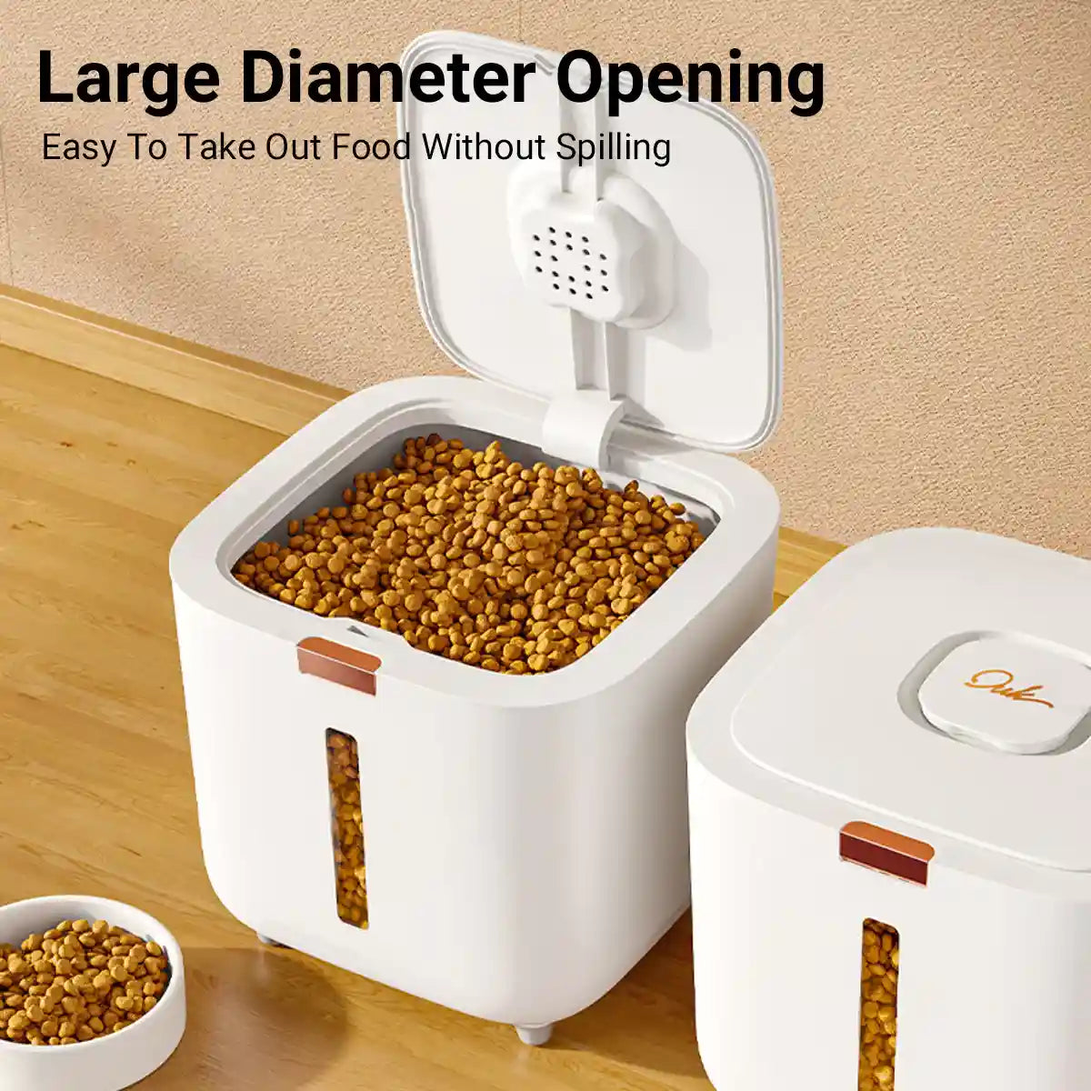 Airtight Pet Food Storage Bucket with Visual Window