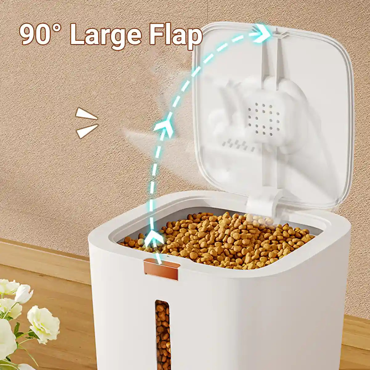 Airtight Pet Food Storage Bucket with Visual Window