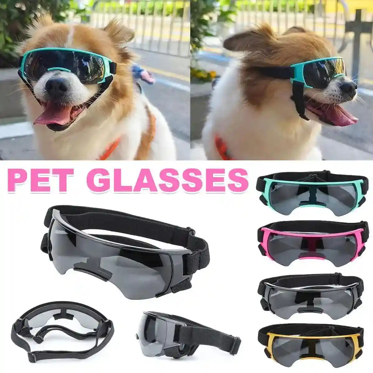 Outdoor UV-Protective Dog Sunglasses for Small and Medium Dogs