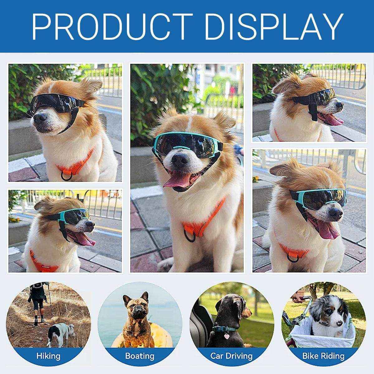 Outdoor UV-Protective Dog Sunglasses for Small and Medium Dogs
