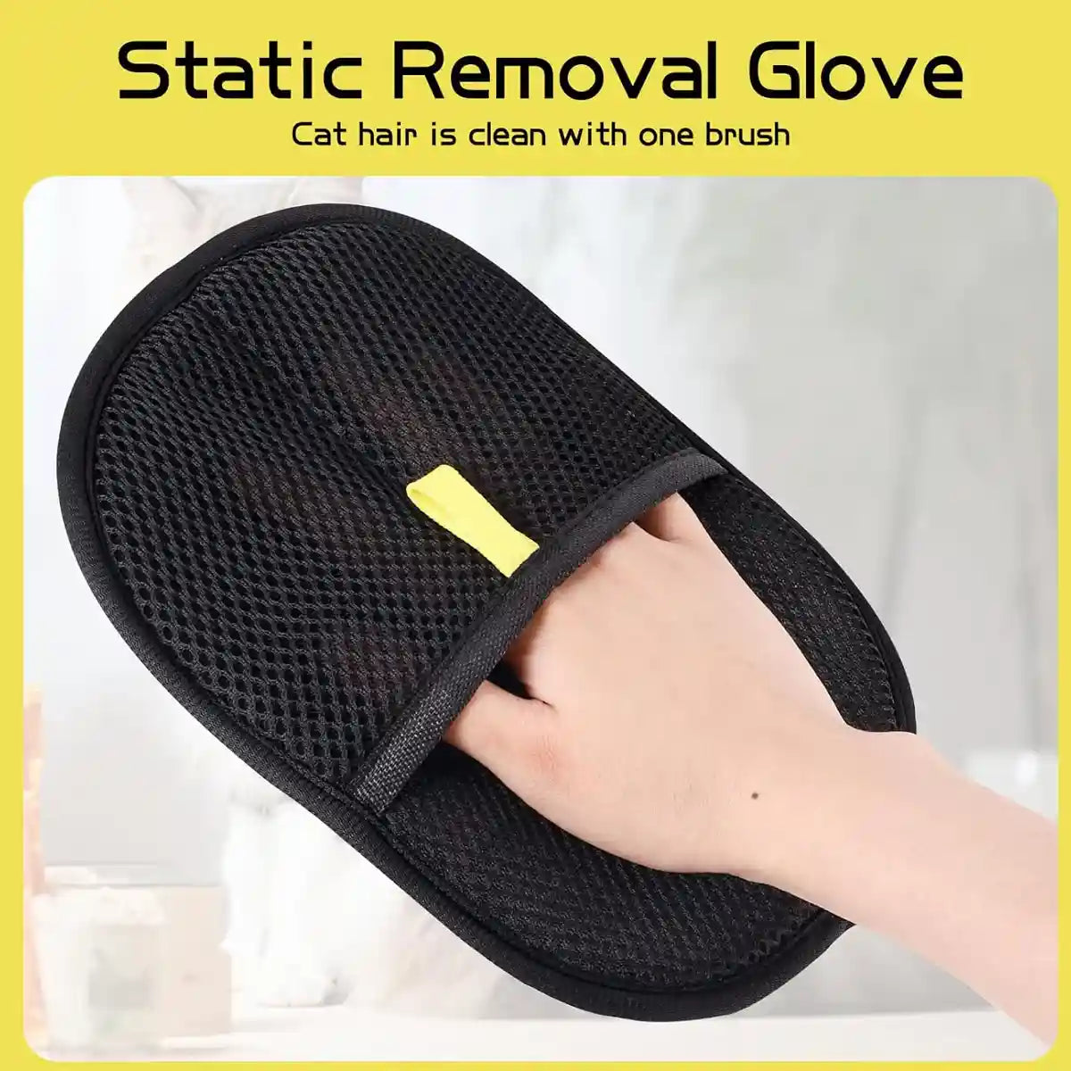 Reusable Pet Hair Removal Glove with Electrostatic Bristles – 2 Pack
