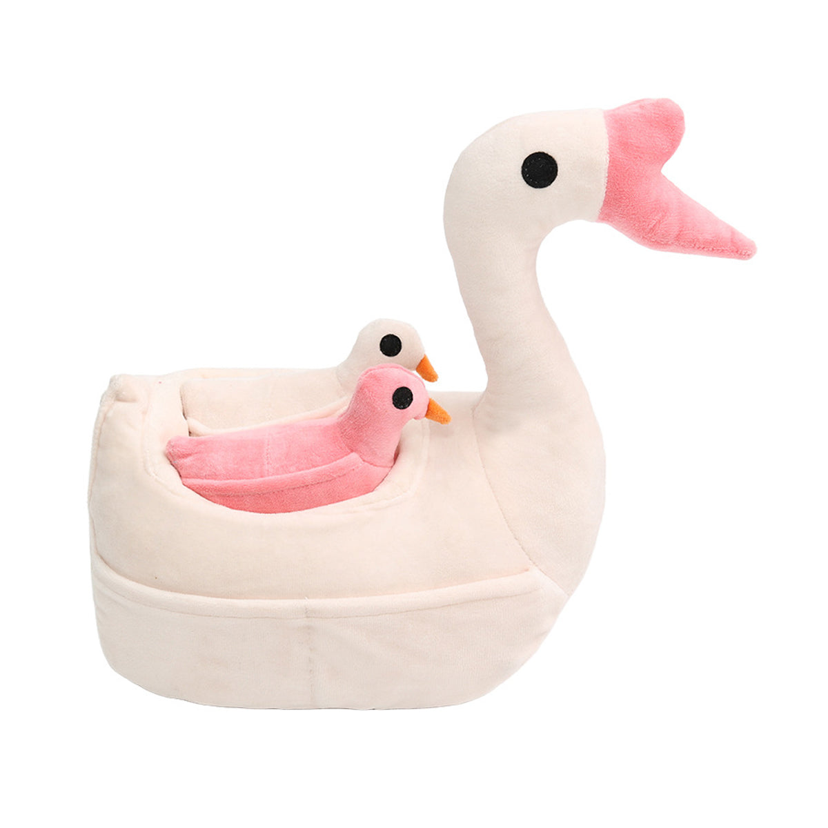 Plush Pet Goose Toy Interactive Squeaky Dog Enrichment Toy