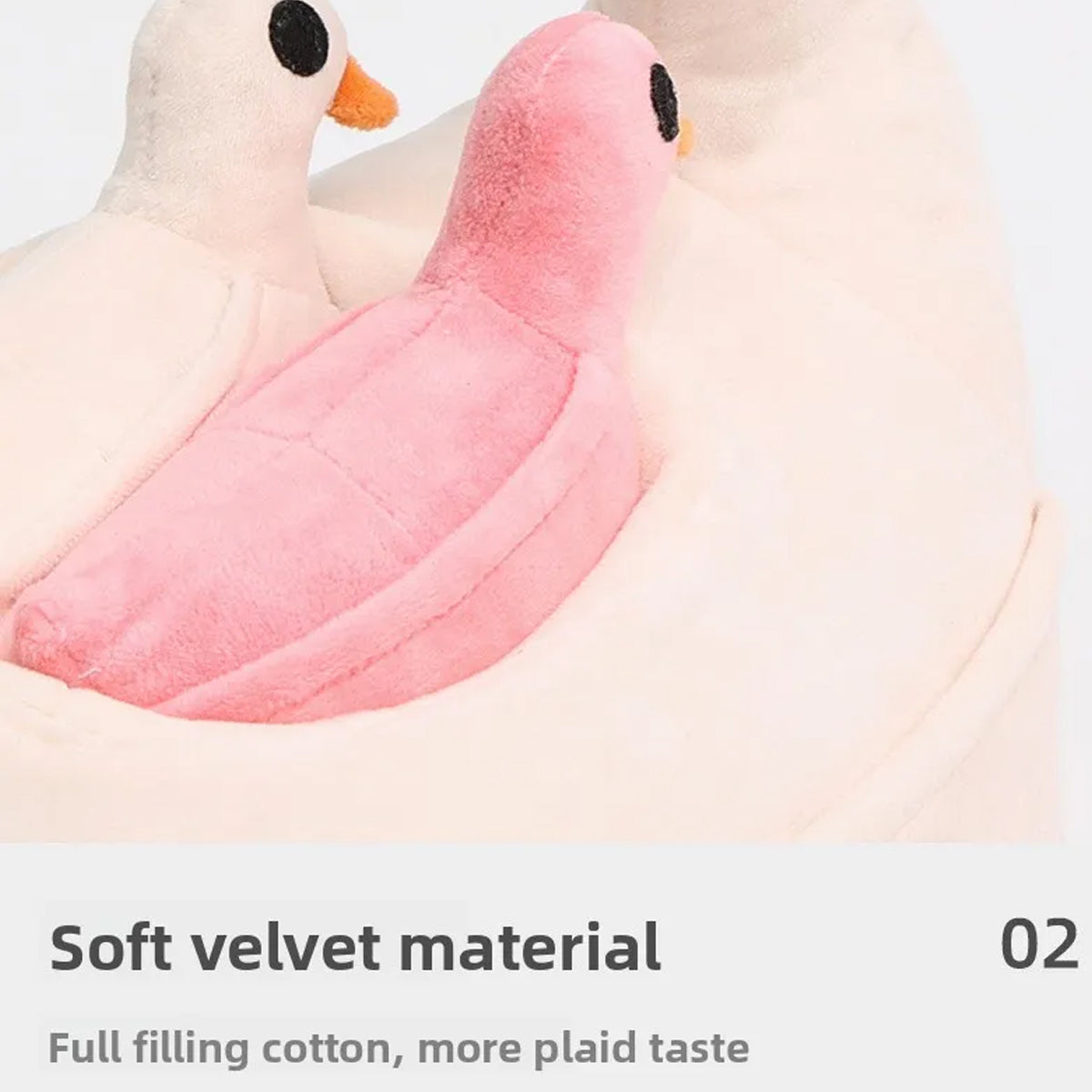 Plush Pet Goose Toy Interactive Squeaky Dog Enrichment Toy