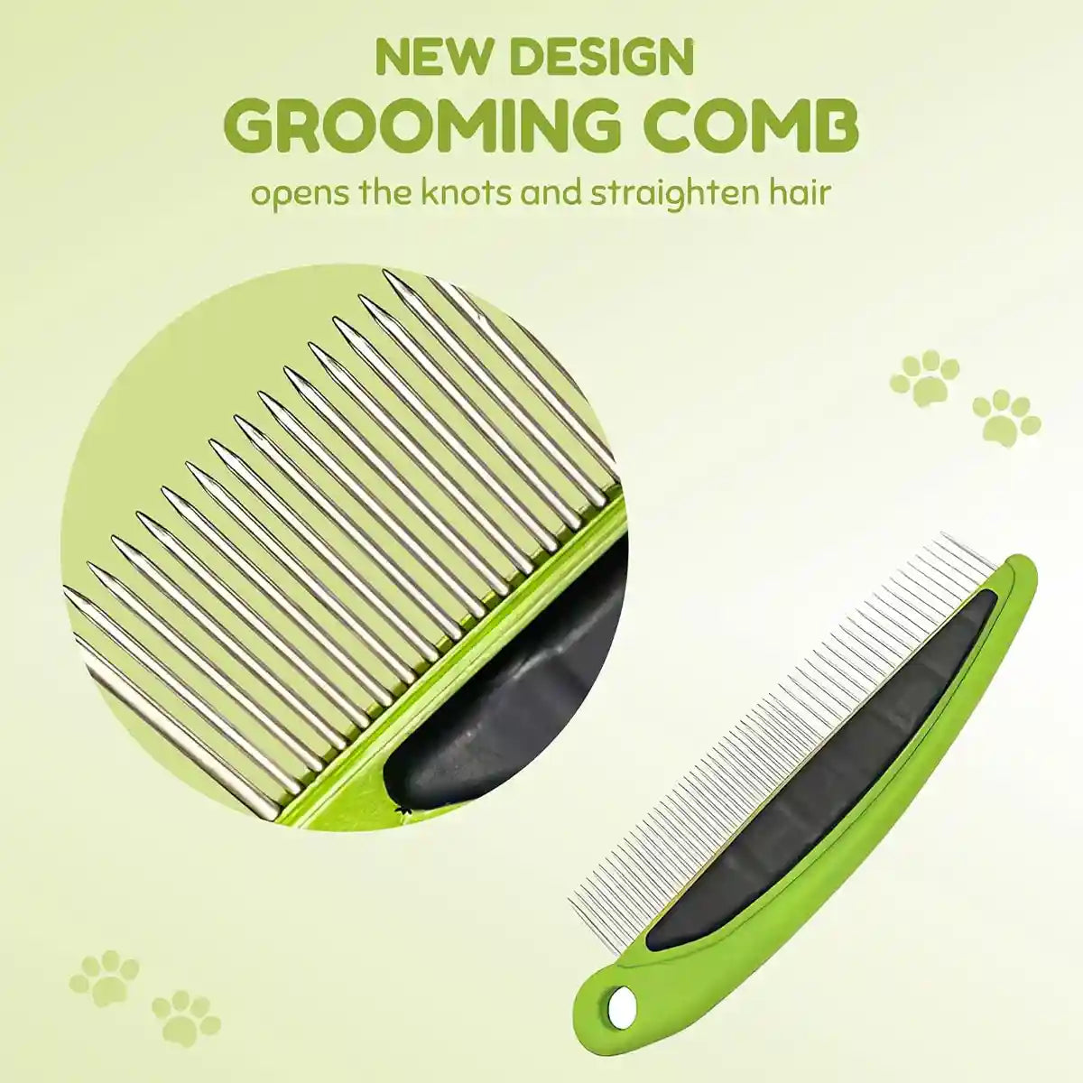 Pet Grooming Kit 3-Piece Set with Self-Cleaning Brush Comb & Bath Glove