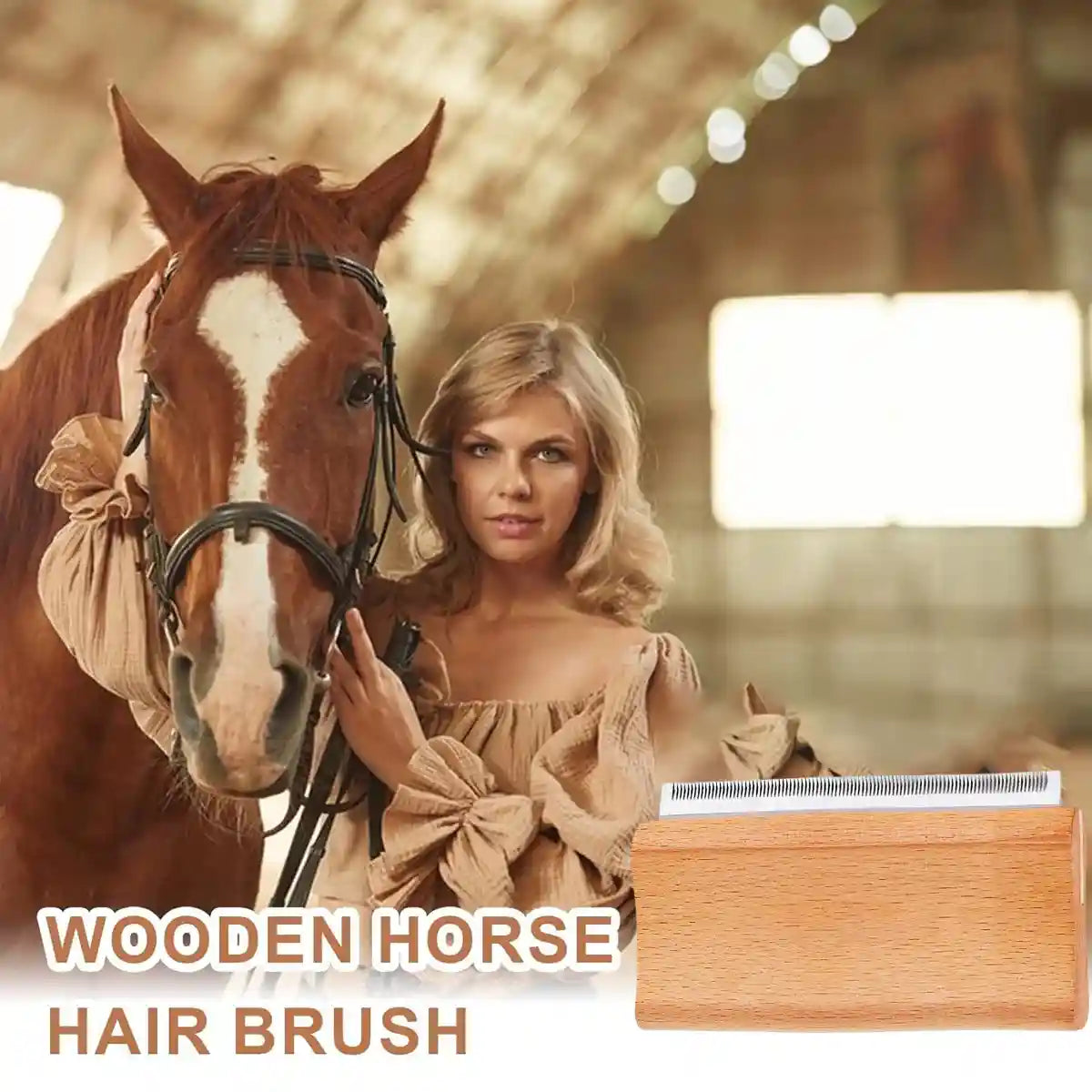 Pet Hair Removal Comb With Wooden Handle