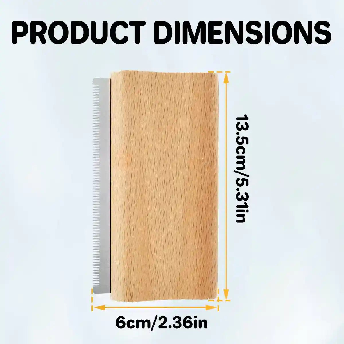 Pet Hair Removal Comb With Wooden Handle