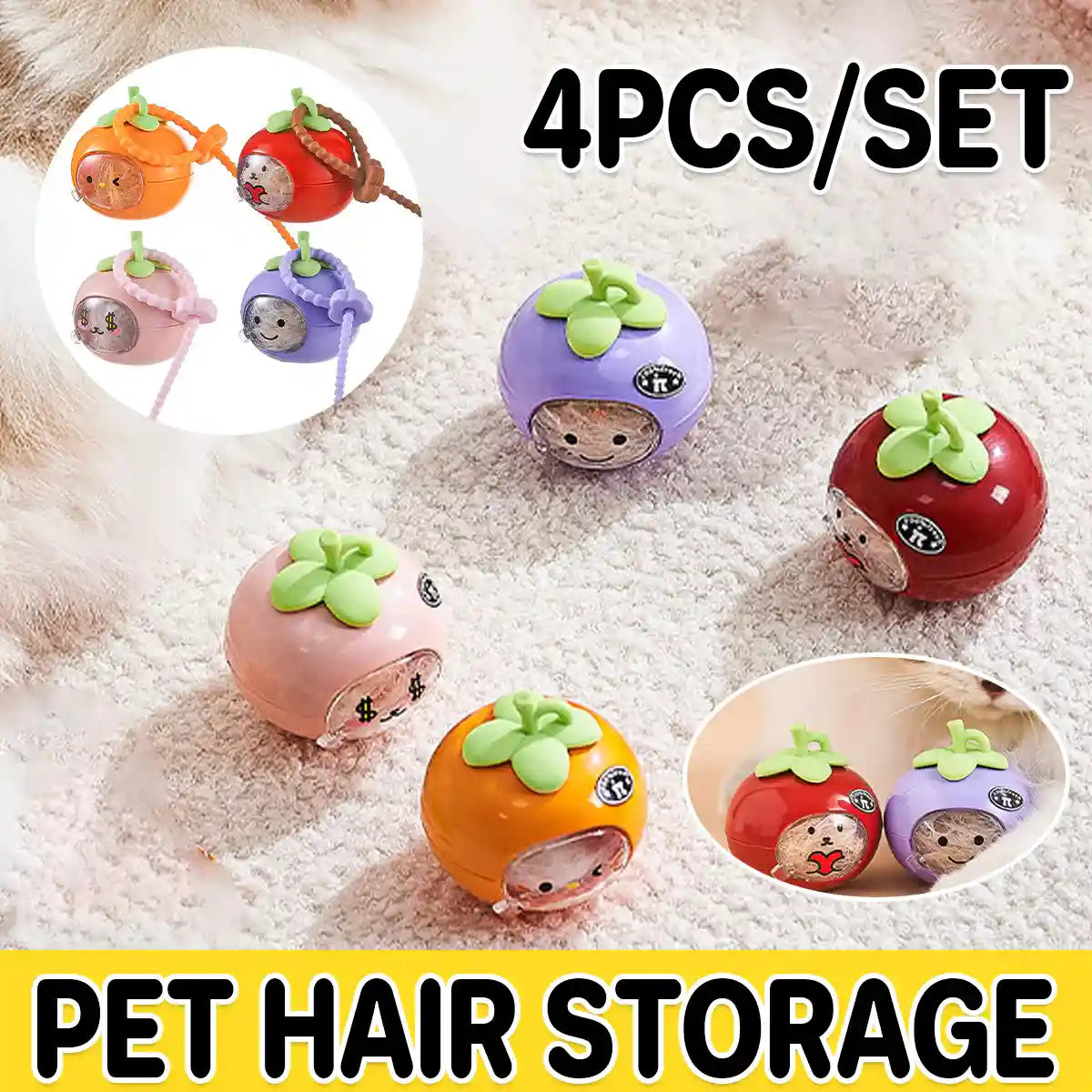 Pet Hair Storage Ball Set (4PCS)
