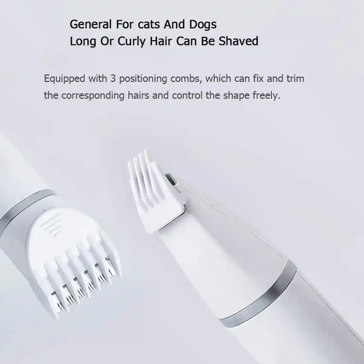 Pet Grooming Clippers Low Noise Waterproof Hair Trimmer for Cats & Dogs