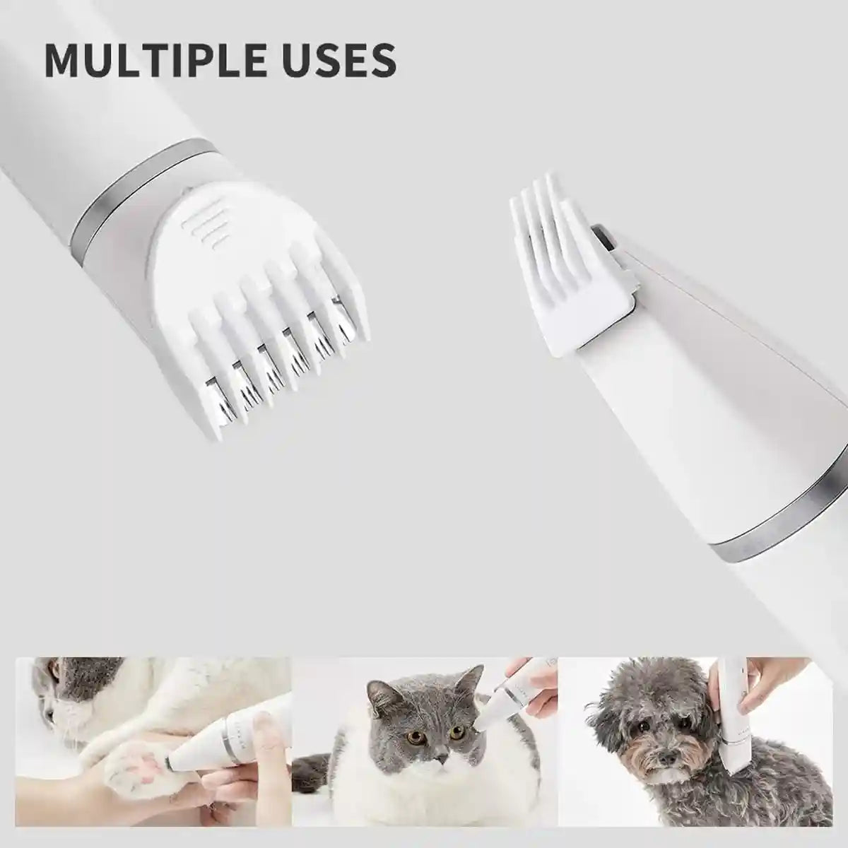 Pet Grooming Clippers Low Noise Waterproof Hair Trimmer for Cats & Dogs