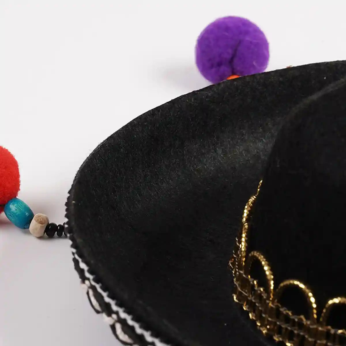 Mexican Pet Hat for Cats and Small Dogs Colorful Pom Poms Costume