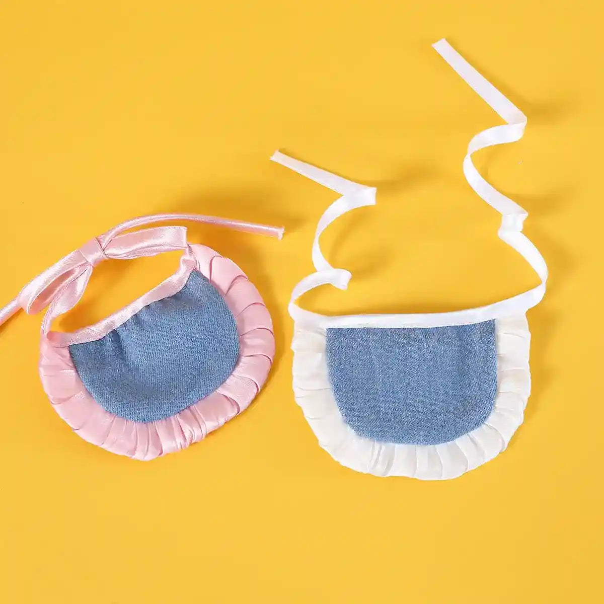 Pet Denim Clothing Set for Cats and Dogs Stylish Hat and Scarf