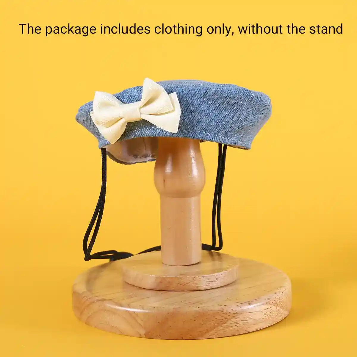 Pet Denim Clothing Set for Cats and Dogs Stylish Hat and Scarf