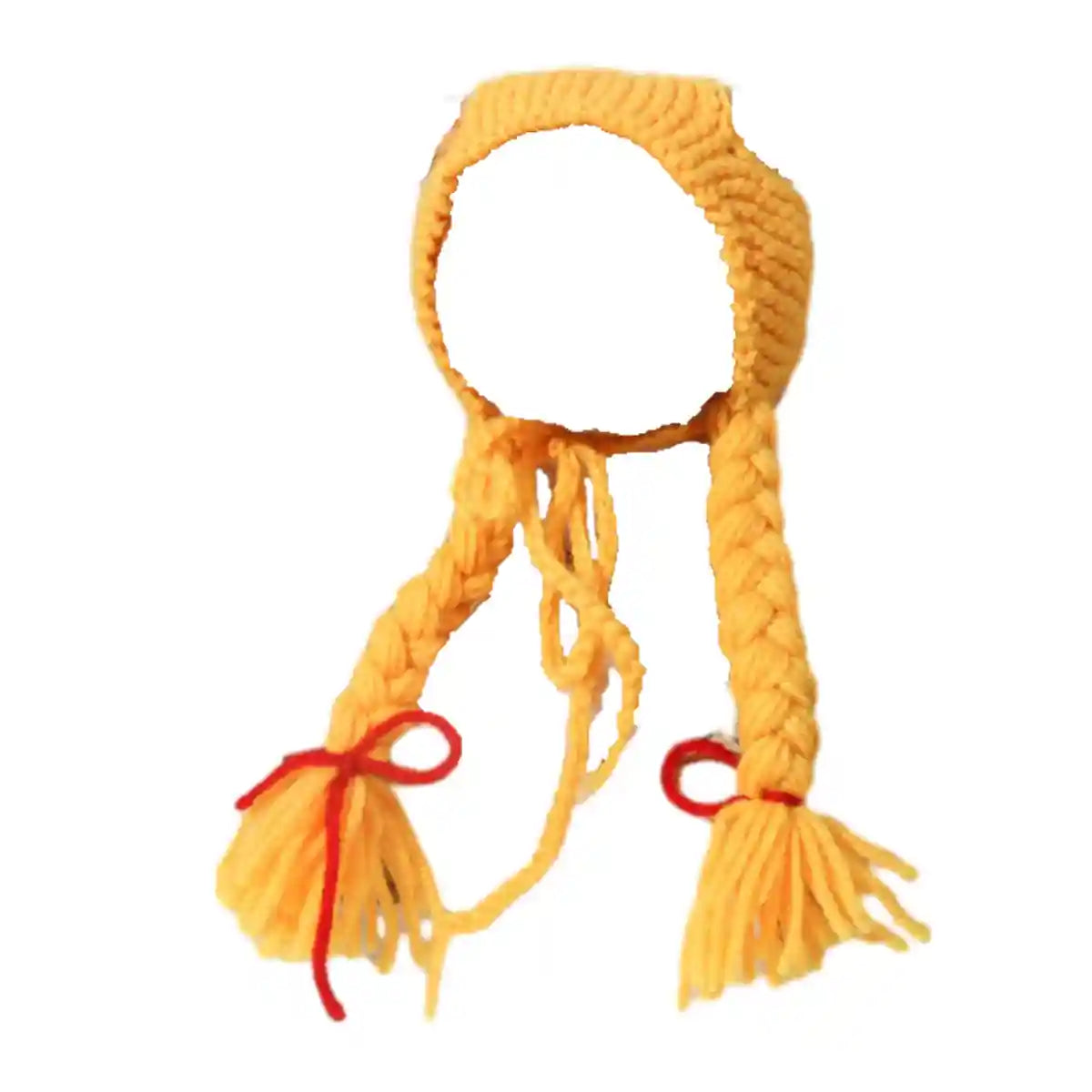 Braided Cat Hat Handmade Knitted Pet Wig