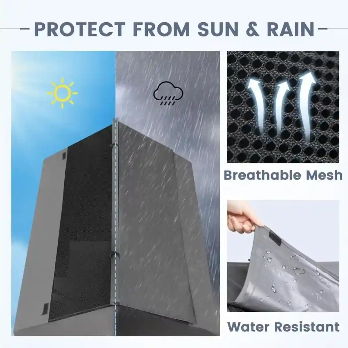 Outdoor Waterproof Pet Tent with Elevated Bed for Dogs and Cats Description