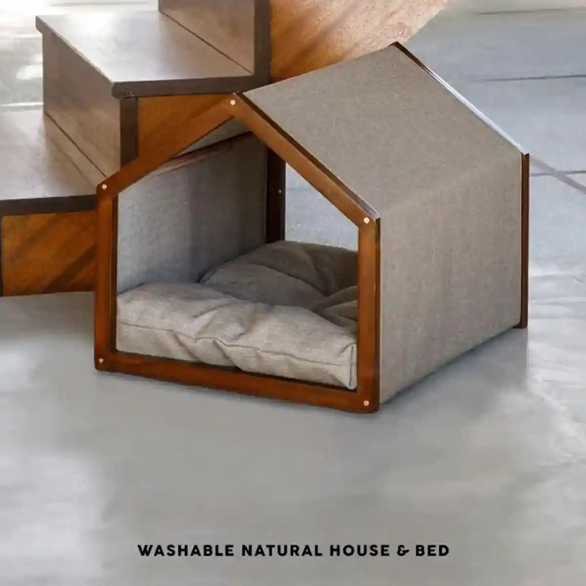 Modern Canvas Pet House for Small Dogs Washable Indoor Dog Bed