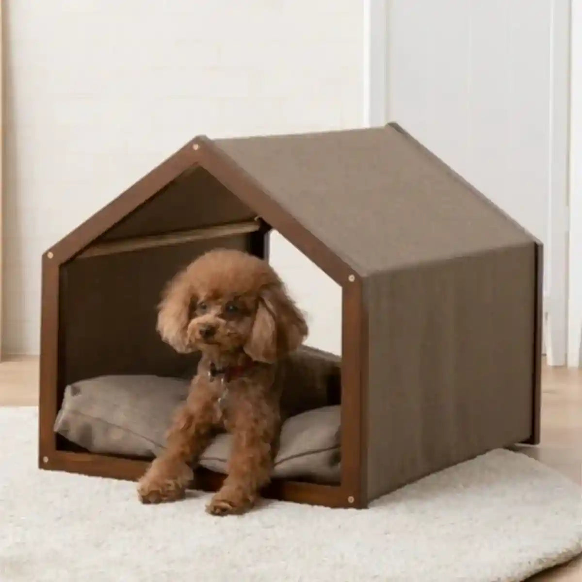 Modern Canvas Pet House for Small Dogs Washable Indoor Dog Bed