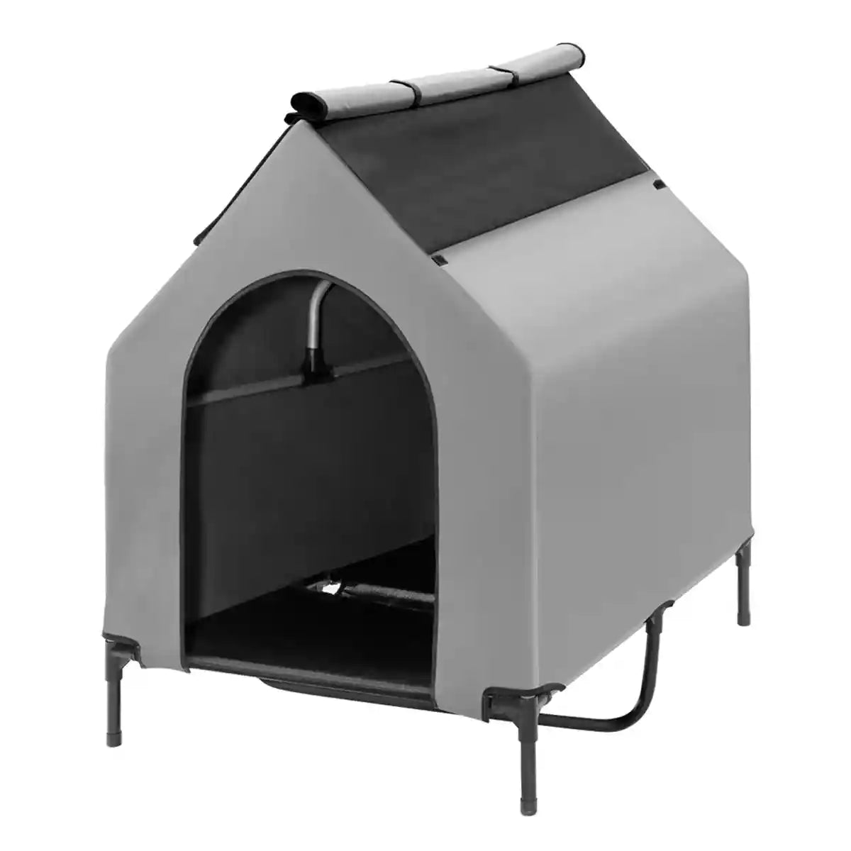 Outdoor Waterproof Pet Tent with Elevated Bed for Dogs and Cats Description