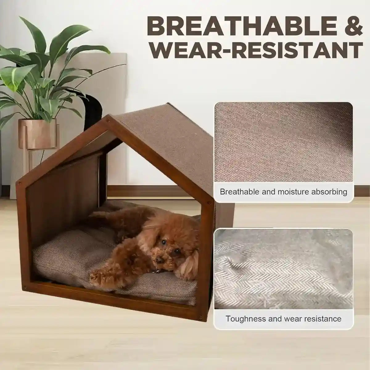 Modern Canvas Pet House for Small Dogs Washable Indoor Dog Bed
