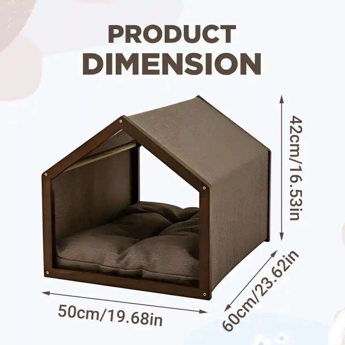 Modern Canvas Pet House for Small Dogs Washable Indoor Dog Bed