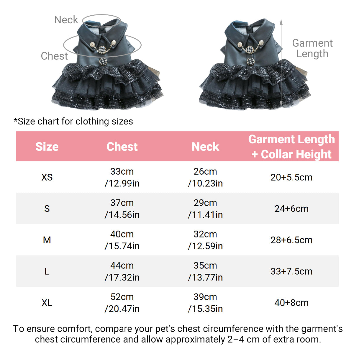 Faux Leather Dog Dress with Sequins Stylish Small Pet Outfit for Autumn & Winter