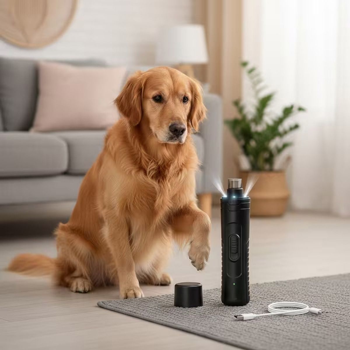 Black Triple LED Dog Nail Grinder with 2 Speeds