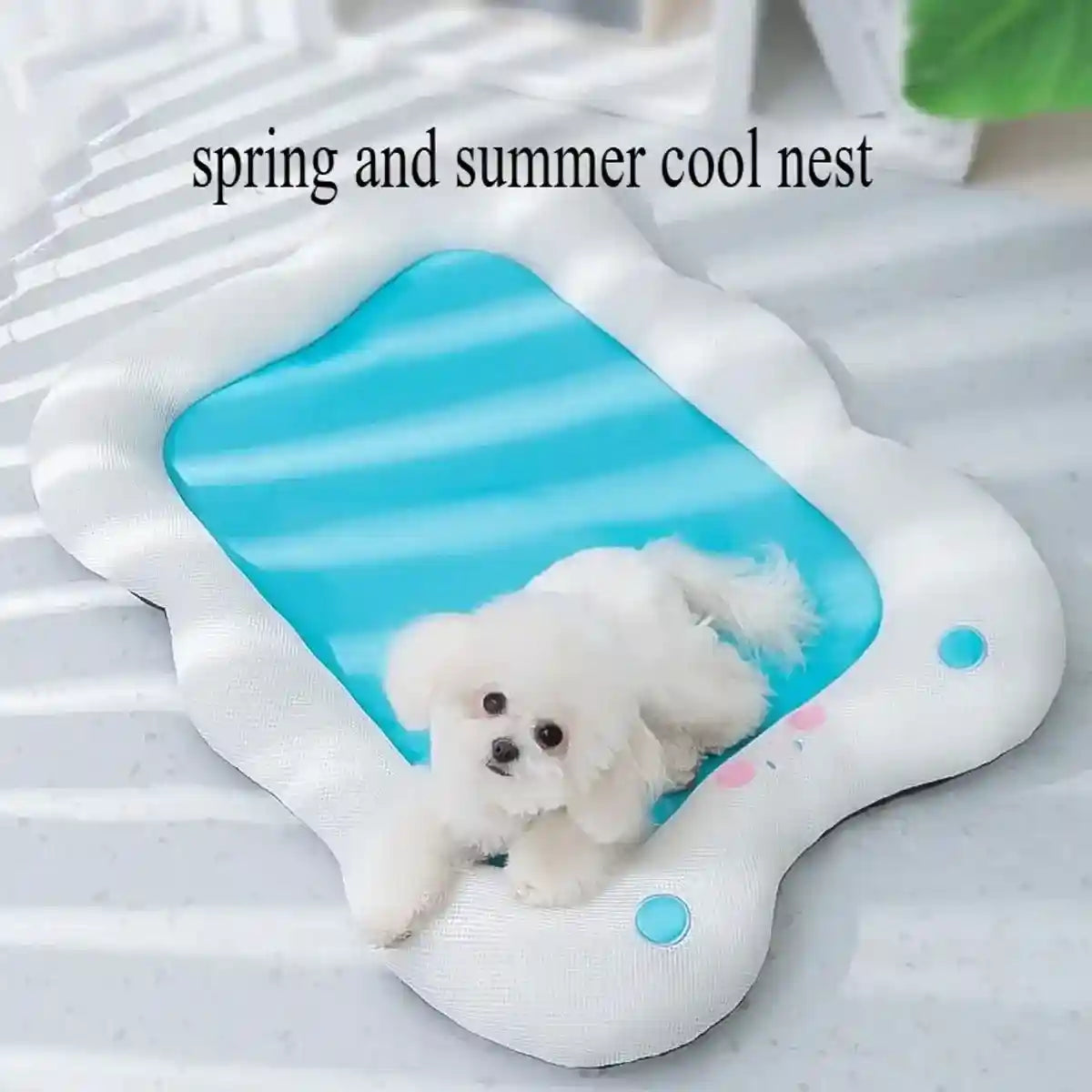 Cooling Dog Bed for Summer Comfort and Neck Support