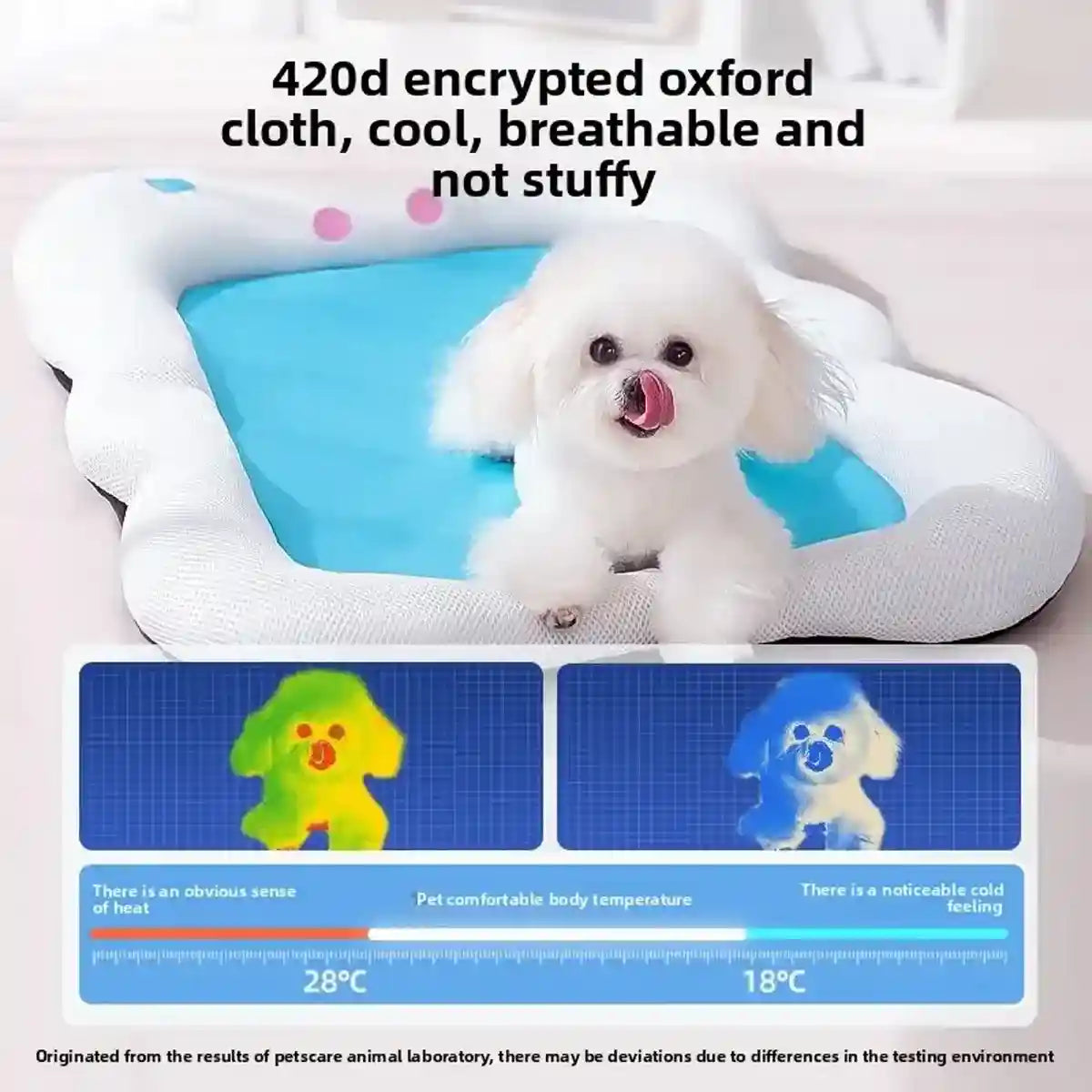 Cooling Dog Bed for Summer Comfort and Neck Support
